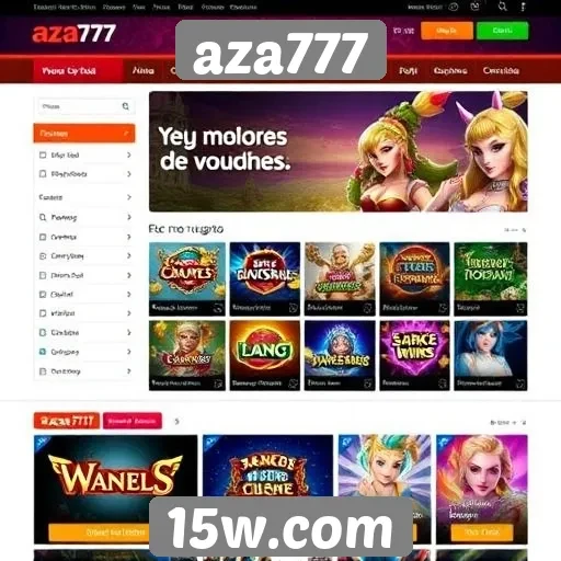 Análise da interface do site aza777