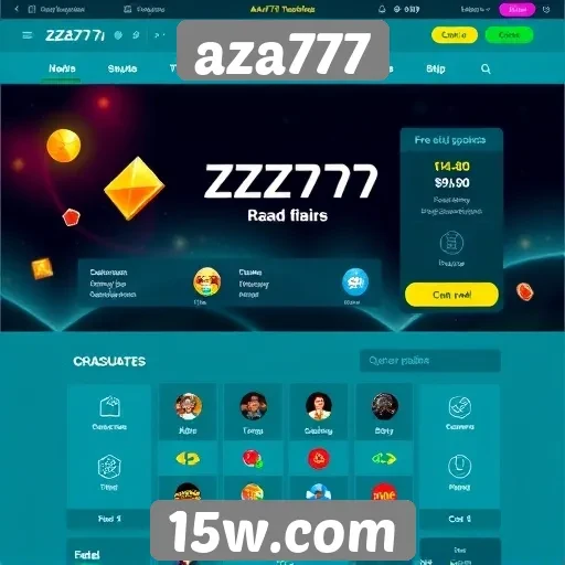 A análise da interface do site aza777